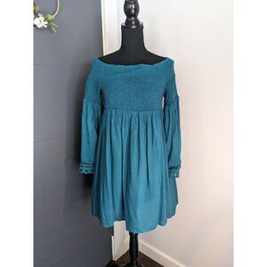 NWT Rockin' C Women's Smocked Off the Shoulder Bell Sleeve Dress‎ - L